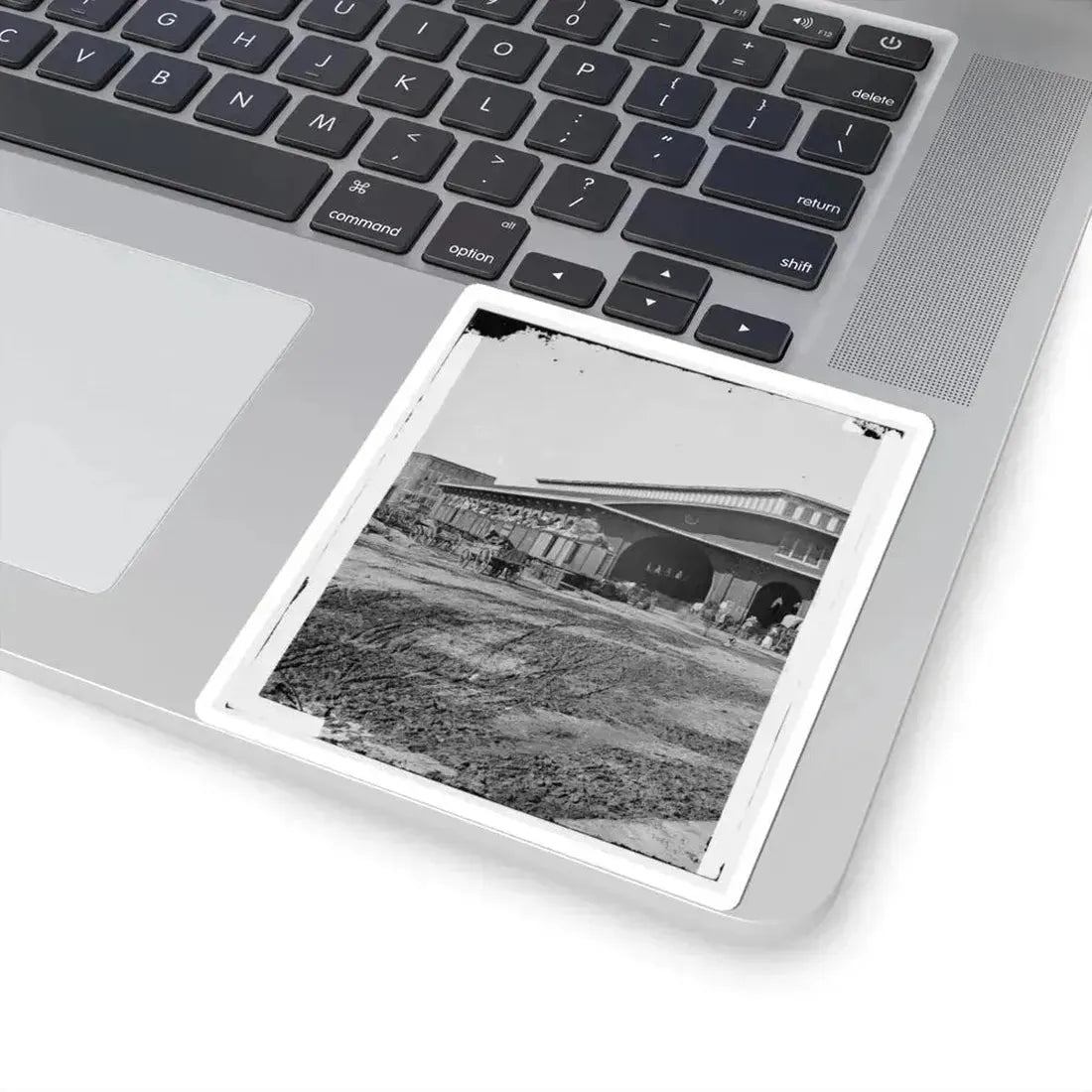 Atlanta, Ga. Boxcars With Refugees at Railroad Depot (U.S. Civil War) STICKER Vinyl Kiss-Cut Decal - The Sticker Space