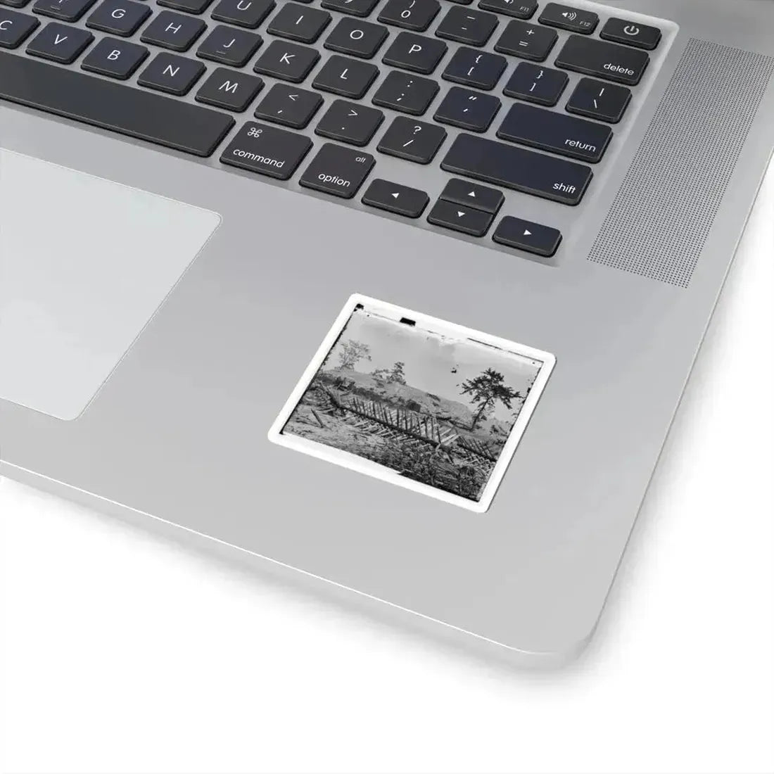 Atlanta, Ga. Chevaux-De-Frise on Marietta Street; Photographic Wagons and Darkroom Beyond (U.S. Civil War) STICKER Vinyl Kiss-Cut Decal - The Sticker Space