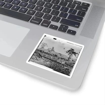 Atlanta, Ga. Chevaux-De-Frise on Marietta Street; Photographic Wagons and Darkroom Beyond (U.S. Civil War) STICKER Vinyl Kiss-Cut Decal - The Sticker Space