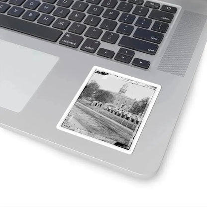 Atlanta, Ga. City Hall; Camp of 2D Massachusetts Infantry on the Grounds (U.S. Civil War) STICKER Vinyl Kiss-Cut Decal - The Sticker Space