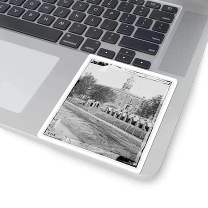 Atlanta, Ga. City Hall; Camp of 2D Massachusetts Infantry on the Grounds (U.S. Civil War) STICKER Vinyl Kiss-Cut Decal - The Sticker Space