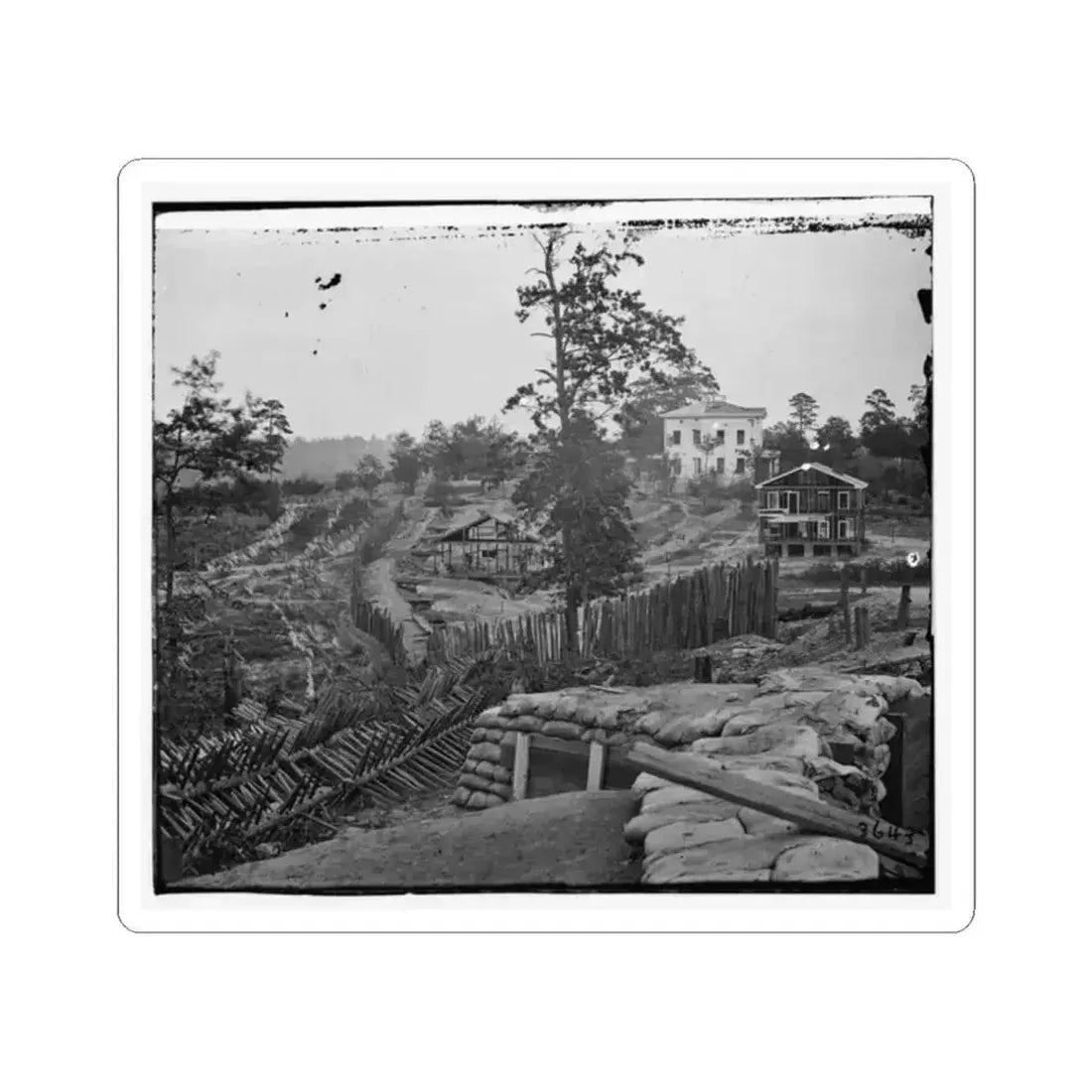 Atlanta, Ga. Confederate Palisades and Chevaux-De-Frise Near Potter House (U.S. Civil War) STICKER Vinyl Kiss-Cut Decal 2 Inch White - The Sticker Space