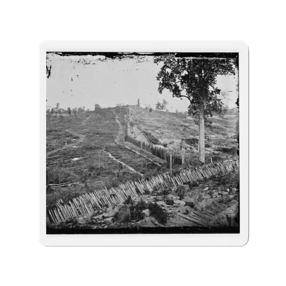 Atlanta, Ga. Confederate Palisades, On North Side Of City (U.S. Civil War) Refrigerator Magnet 2 Inch Die-Cut - The Sticker Space