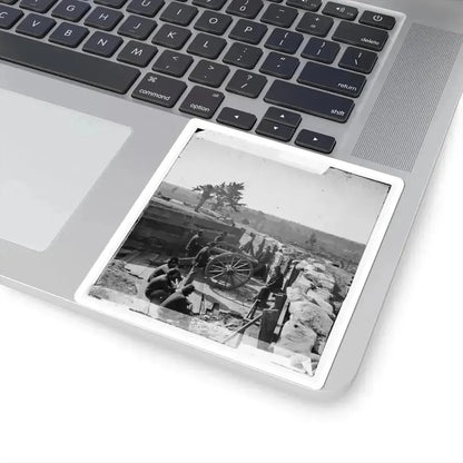 Atlanta, Ga. Federal Soldiers by Gun in Captured Fort (U.S. Civil War) STICKER Vinyl Kiss-Cut Decal - The Sticker Space