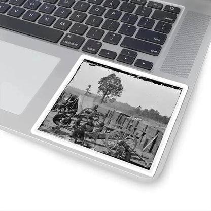 Atlanta, Ga. Federal Soldiers Relaxing by Guns of Captured Fort (U.S. Civil War) STICKER Vinyl Kiss-Cut Decal - The Sticker Space