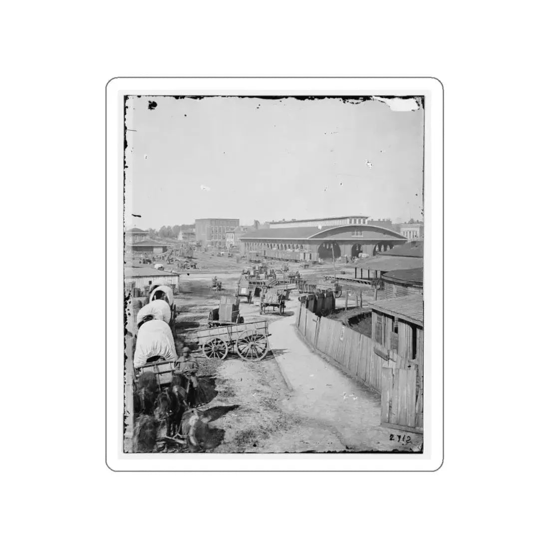 Atlanta, Ga. Railroad Depot; A Nearer View (U.S. Civil War) STICKER Vinyl Die-Cut Decal White Die-Cut 3 Inch - The Sticker Space