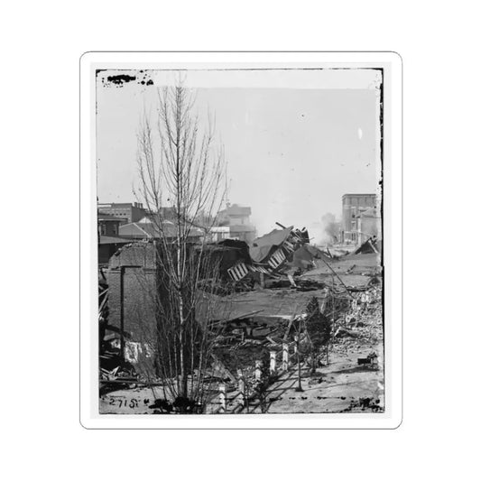 Atlanta, Ga. Ruins of Depot, Blown Up on Sherman's Departure (U.S. Civil War) STICKER Vinyl Kiss-Cut Decal 2 Inch White - The Sticker Space