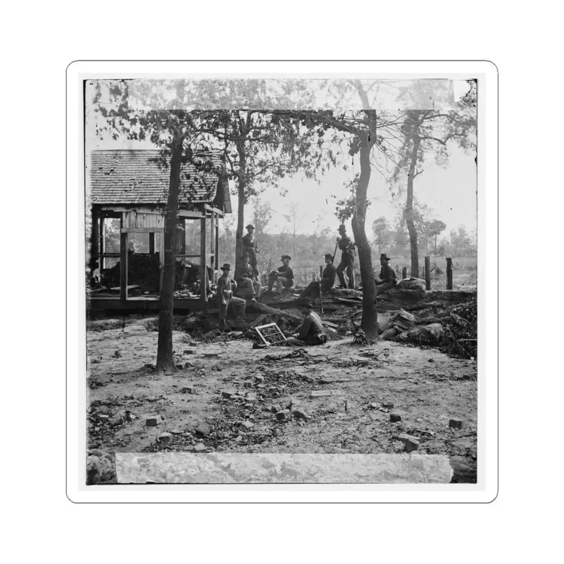 Atlanta, Ga., Vicinity. Federal Pickets Before the City (U.S. Civil War) STICKER Vinyl Kiss-Cut Decal 4 Inch White - The Sticker Space