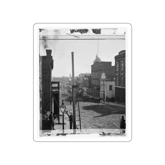 Atlanta, Ga. Wagon Train On Marietta Street (U.S. Civil War) STICKER Vinyl Die-Cut Decal White Die-Cut 2 Inch - The Sticker Space