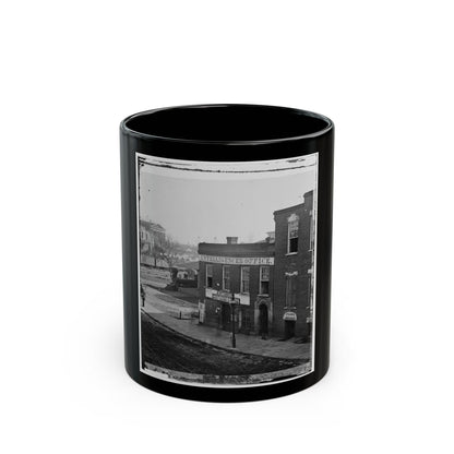 Atlanta, Ga. Atlanta Intelligencer Office By The Railroad Depot (U.S. Civil War) Black Coffee Mug