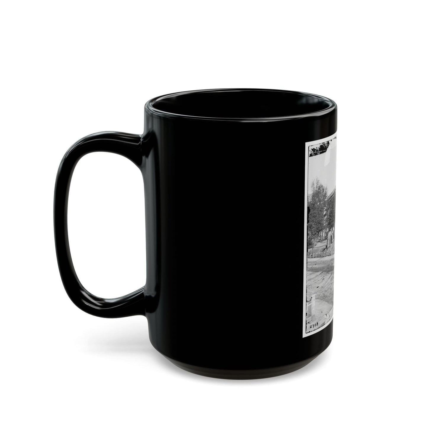 Atlanta, Ga. City Hall; Camp Of 2d Massachusetts Infantry On The Grounds (U.S. Civil War) Black Coffee Mug