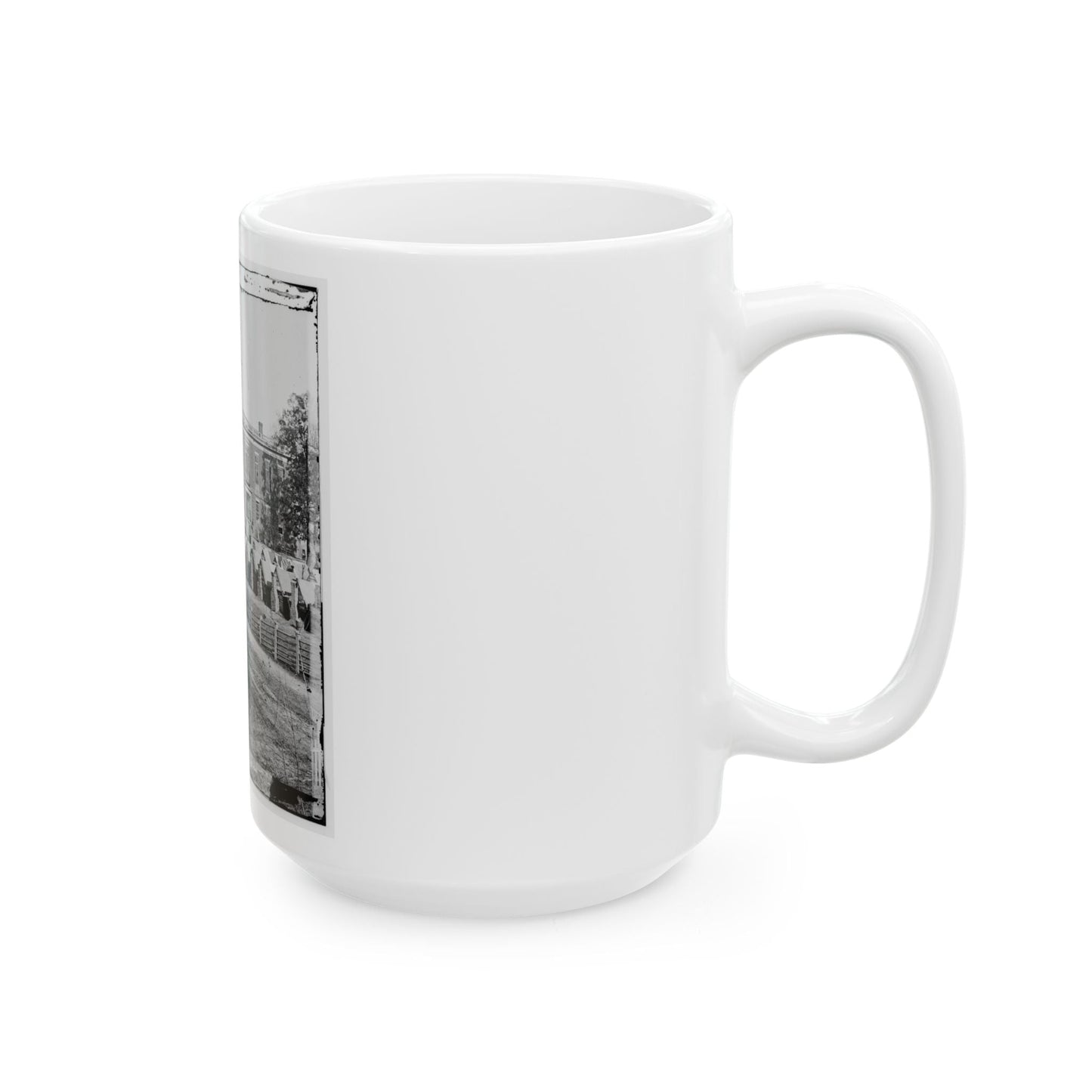 Atlanta, Ga. City Hall; Camp Of 2d Massachusetts Infantry On The Grounds (U.S. Civil War) White Coffee Mug