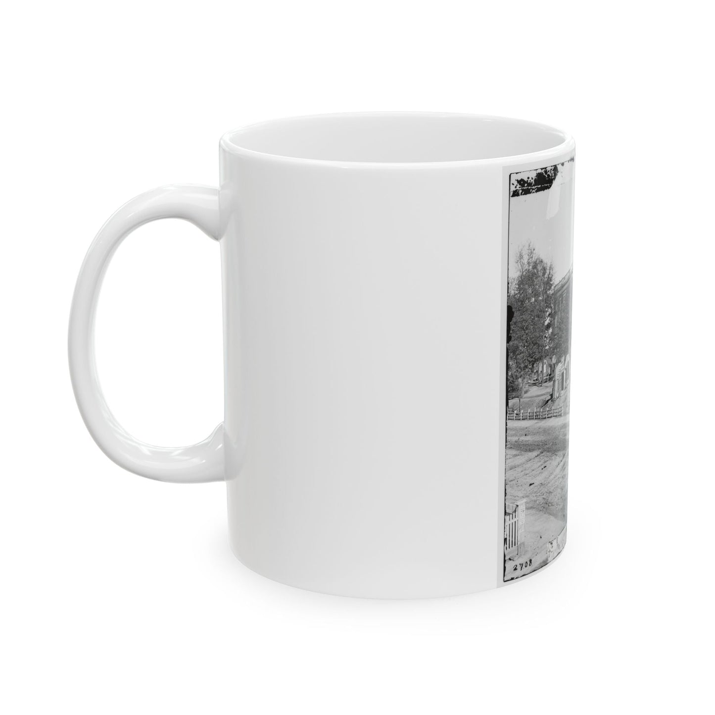 Atlanta, Ga. City Hall; Camp Of 2d Massachusetts Infantry On The Grounds (U.S. Civil War) White Coffee Mug