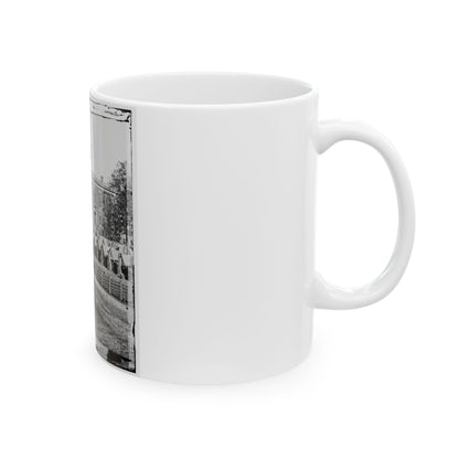 Atlanta, Ga. City Hall; Camp Of 2d Massachusetts Infantry On The Grounds (U.S. Civil War) White Coffee Mug