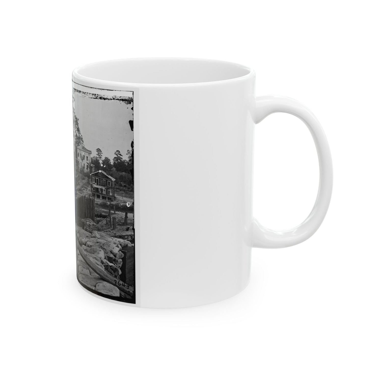 Atlanta, Ga. Confederate Palisades And Chevaux-De-Frise Near Potter House (U.S. Civil War) White Coffee Mug-The Sticker Space