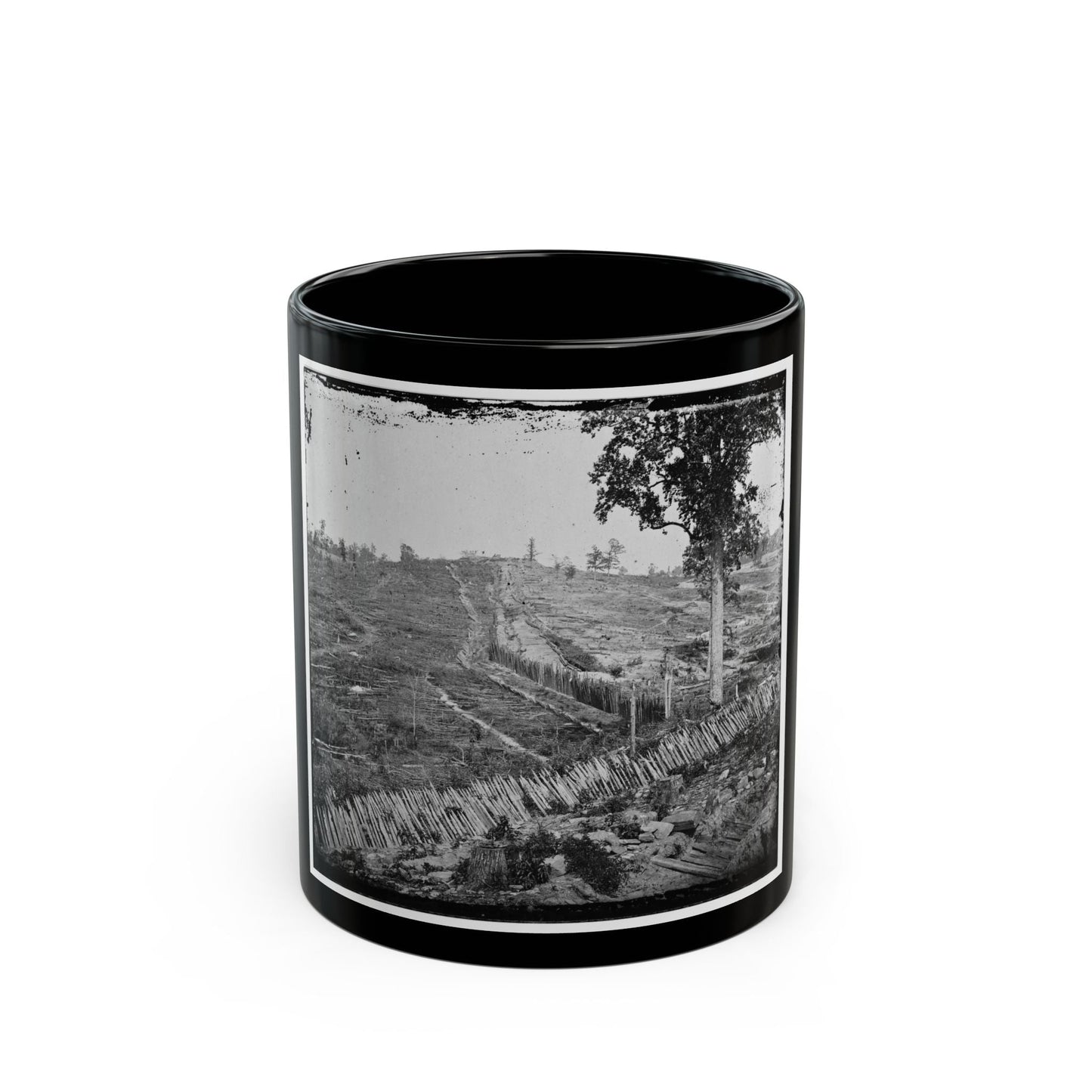 Atlanta, Ga. Confederate Palisades, On North Side Of City (U.S. Civil War) Black Coffee Mug