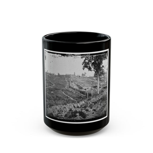 Atlanta, Ga. Confederate Palisades, On North Side Of City (U.S. Civil War) Black Coffee Mug