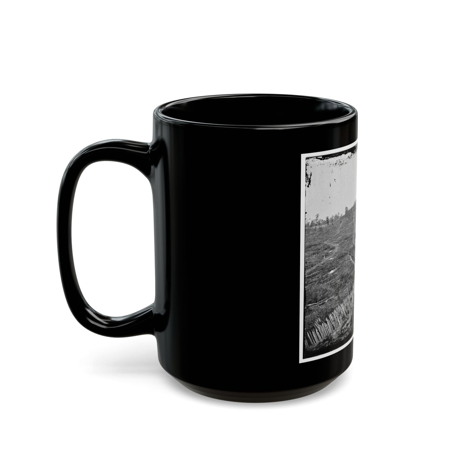 Atlanta, Ga. Confederate Palisades, On North Side Of City (U.S. Civil War) Black Coffee Mug