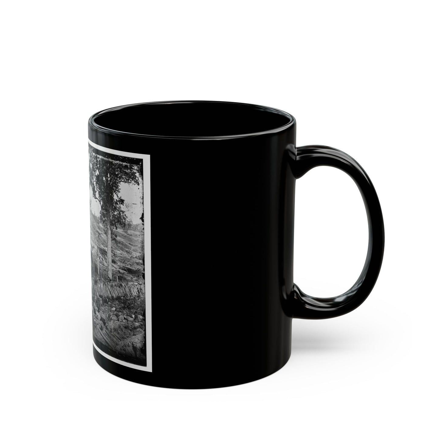 Atlanta, Ga. Confederate Palisades, On North Side Of City (U.S. Civil War) Black Coffee Mug