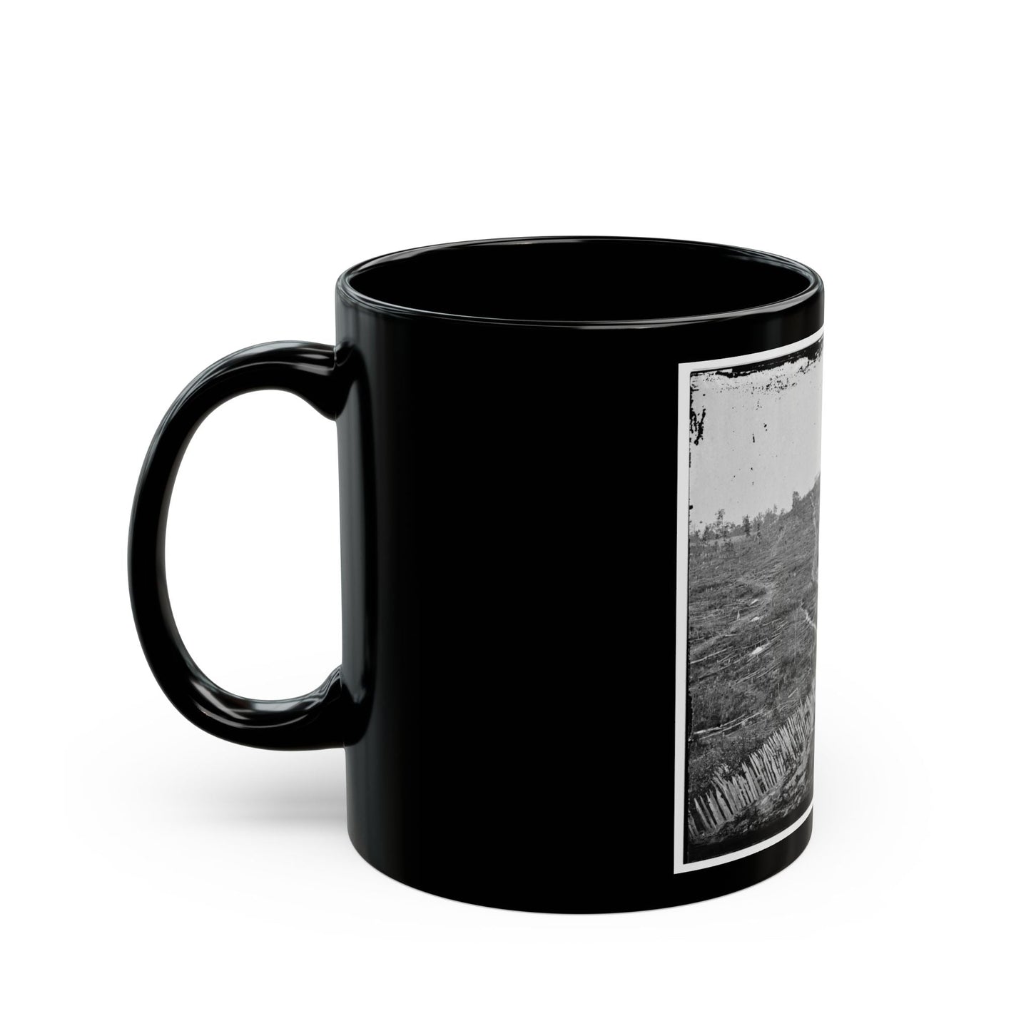 Atlanta, Ga. Confederate Palisades, On North Side Of City (U.S. Civil War) Black Coffee Mug