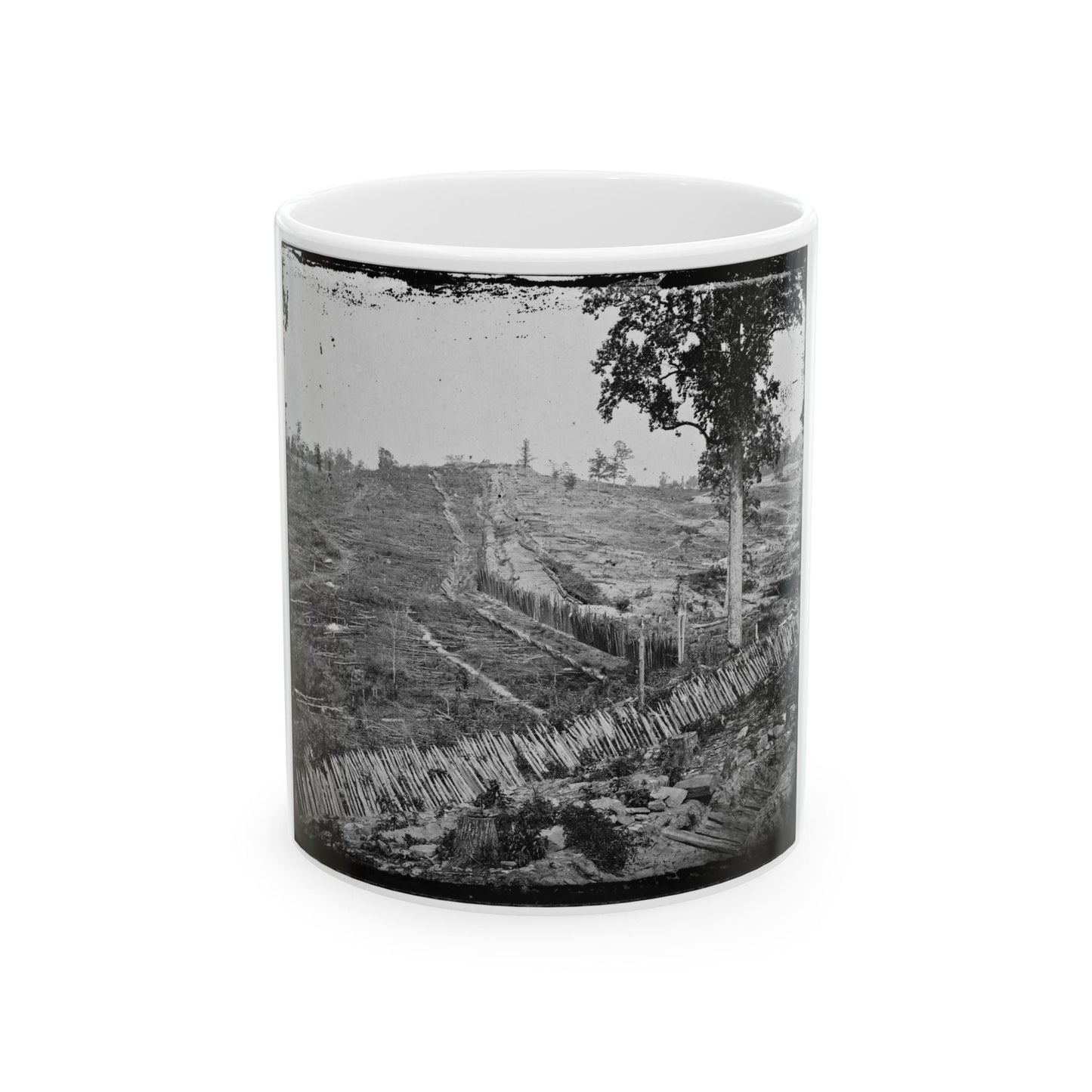 Atlanta, Ga. Confederate Palisades, On North Side Of City (U.S. Civil War) White Coffee Mug