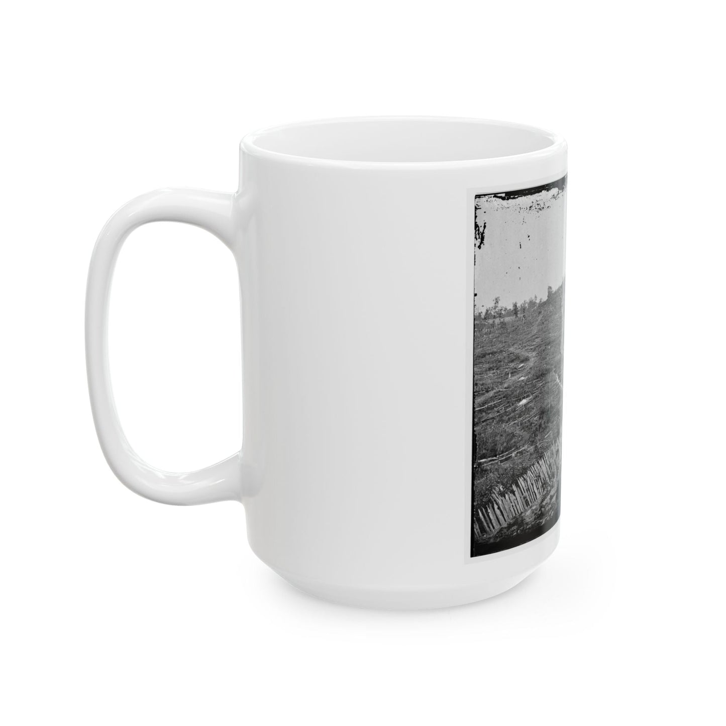 Atlanta, Ga. Confederate Palisades, On North Side Of City (U.S. Civil War) White Coffee Mug