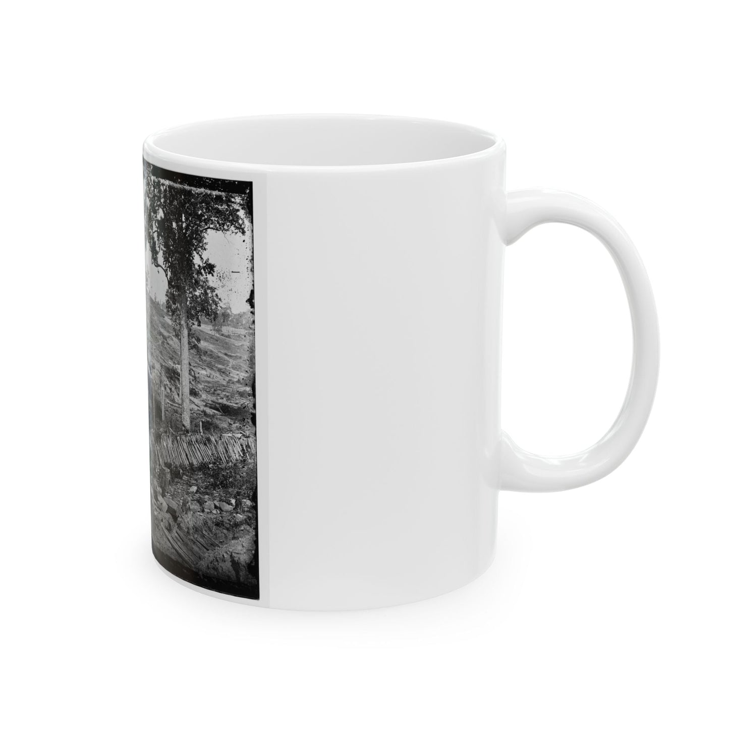 Atlanta, Ga. Confederate Palisades, On North Side Of City (U.S. Civil War) White Coffee Mug