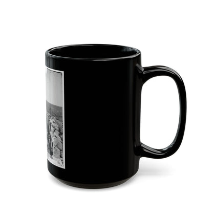 Atlanta, Ga. Federal Soldiers By Gun In Captured Fort (U.S. Civil War) Black Coffee Mug-The Sticker Space