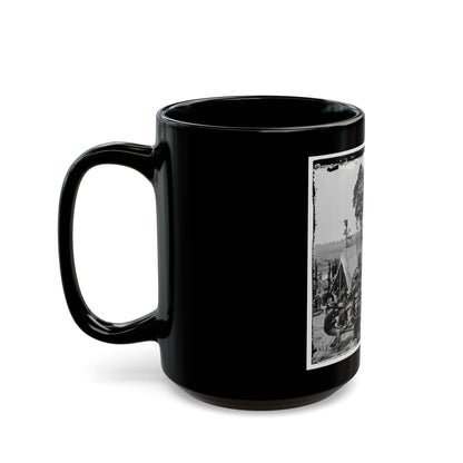 Atlanta, Ga. Federal Soldiers Relaxing By Guns Of Captured Fort (U.S. Civil War) Black Coffee Mug