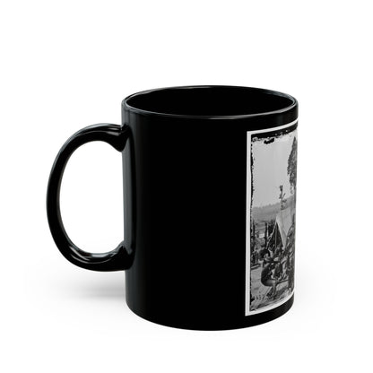 Atlanta, Ga. Federal Soldiers Relaxing By Guns Of Captured Fort (U.S. Civil War) Black Coffee Mug