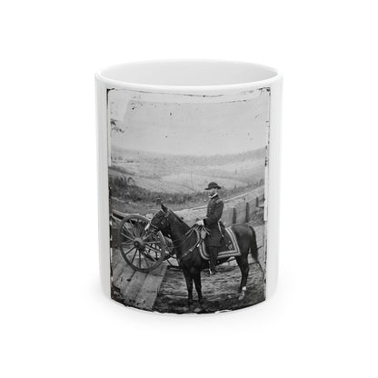 Atlanta, Ga. Gen. William T. Sherman On Horseback At Federal Fort No. 7(2) (U.S. Civil War) White Coffee Mug