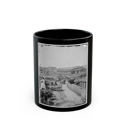 Atlanta, Ga. Railroad Depot; A Nearer View (U.S. Civil War) Black Coffee Mug