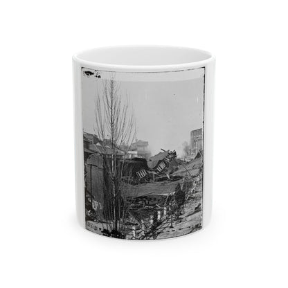 Atlanta, Ga. Ruins Of Depot, Blown Up On Sherman's Departure (U.S. Civil War) White Coffee Mug