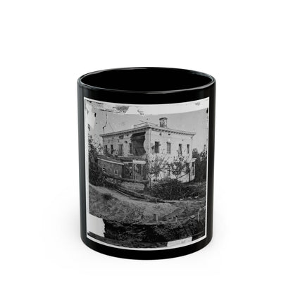 Atlanta, Ga. The Shell-Damaged Ponder House (U.S. Civil War) Black Coffee Mug