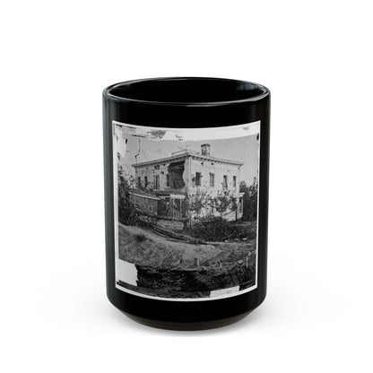 Atlanta, Ga. The Shell-Damaged Ponder House (U.S. Civil War) Black Coffee Mug