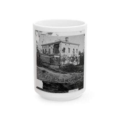 Atlanta, Ga. The Shell-Damaged Ponder House (U.S. Civil War) White Coffee Mug