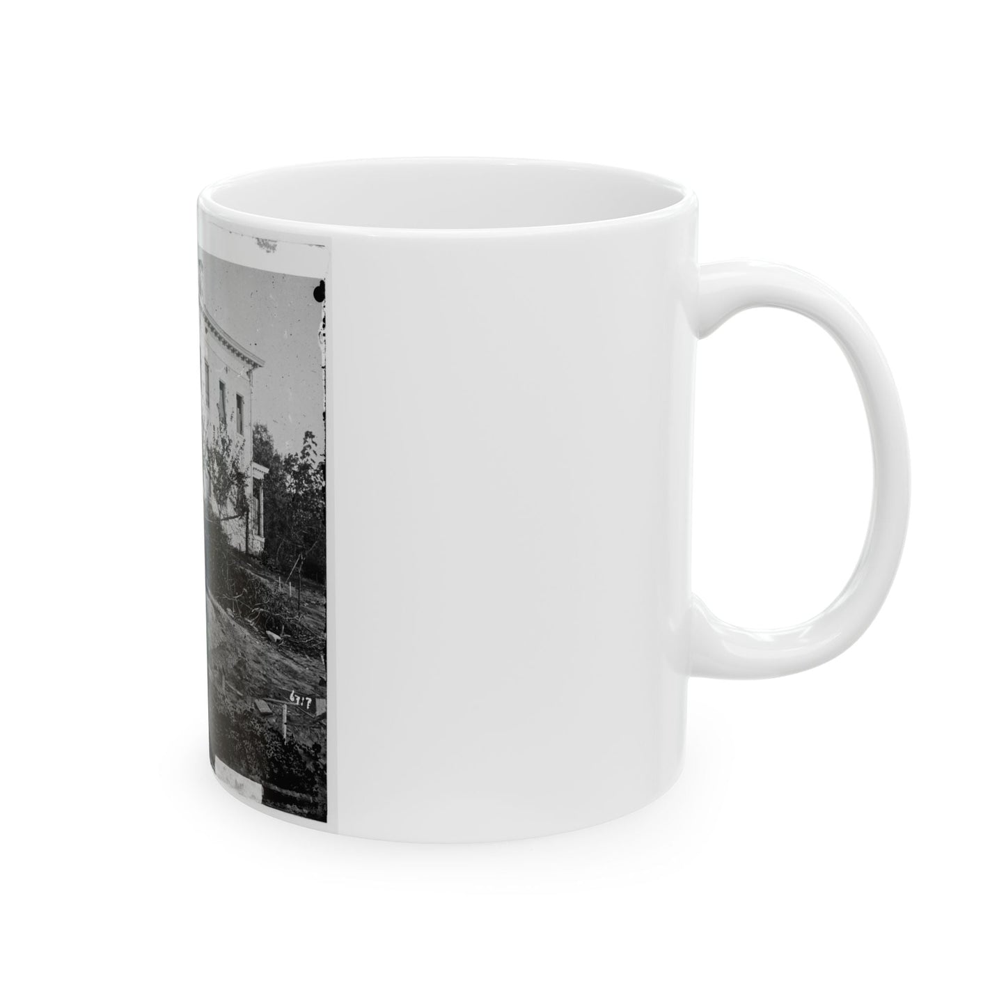 Atlanta, Ga. The Shell-Damaged Ponder House (U.S. Civil War) White Coffee Mug