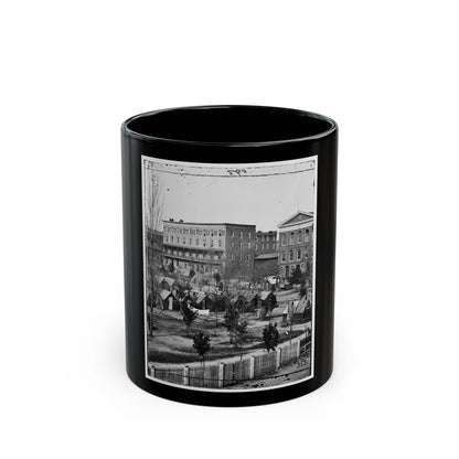 Atlanta, Ga. Trout House, Masonic Hall, And Federal Encampment On Decatur Street (U.S. Civil War) Black Coffee Mug