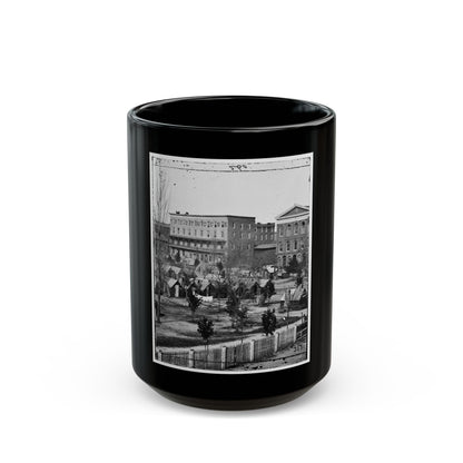 Atlanta, Ga. Trout House, Masonic Hall, And Federal Encampment On Decatur Street (U.S. Civil War) Black Coffee Mug