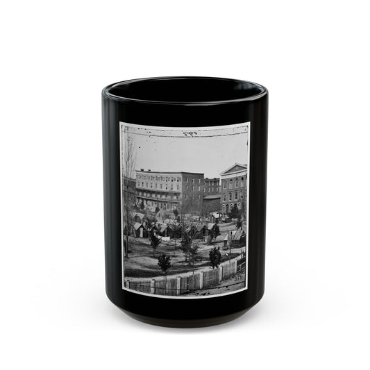 Atlanta, Ga. Trout House, Masonic Hall, And Federal Encampment On Decatur Street (U.S. Civil War) Black Coffee Mug