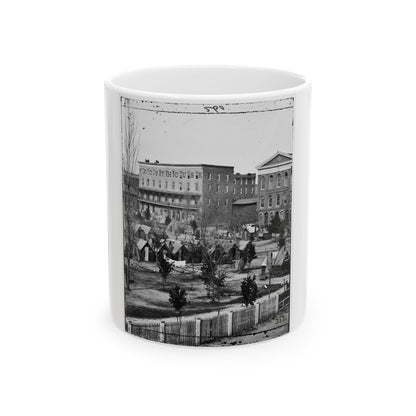 Atlanta, Ga. Trout House, Masonic Hall, And Federal Encampment On Decatur Street (U.S. Civil War) White Coffee Mug