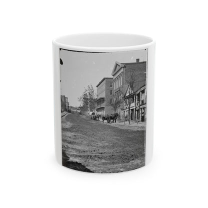 Atlanta, Ga. View On Decatur Street, Showing Trout House And Masonic Hall (U.S. Civil War) White Coffee Mug