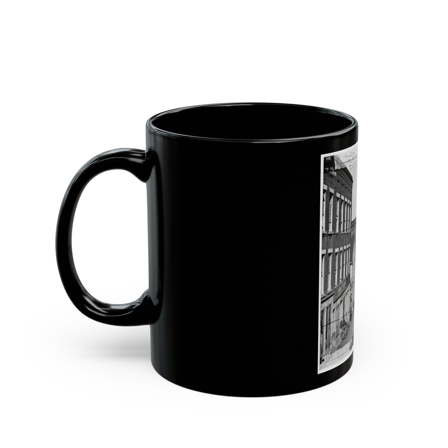 Atlanta, Ga. View On Whitehall Street (U.S. Civil War) Black Coffee Mug-The Sticker Space