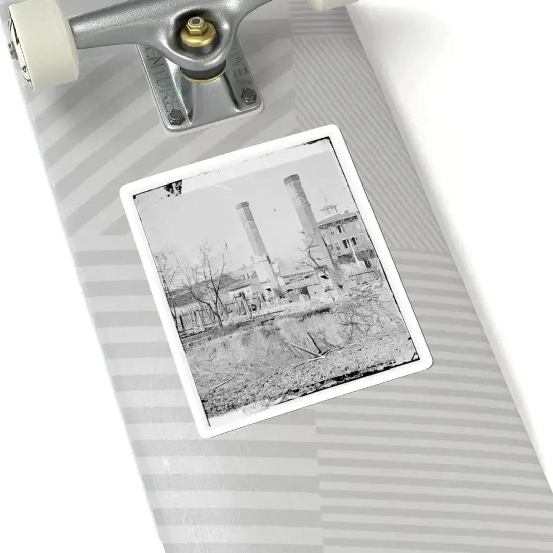 Atlanta, Georgia. Burned Building (U.S. Civil War) STICKER Vinyl Kiss-Cut Decal - The Sticker Space