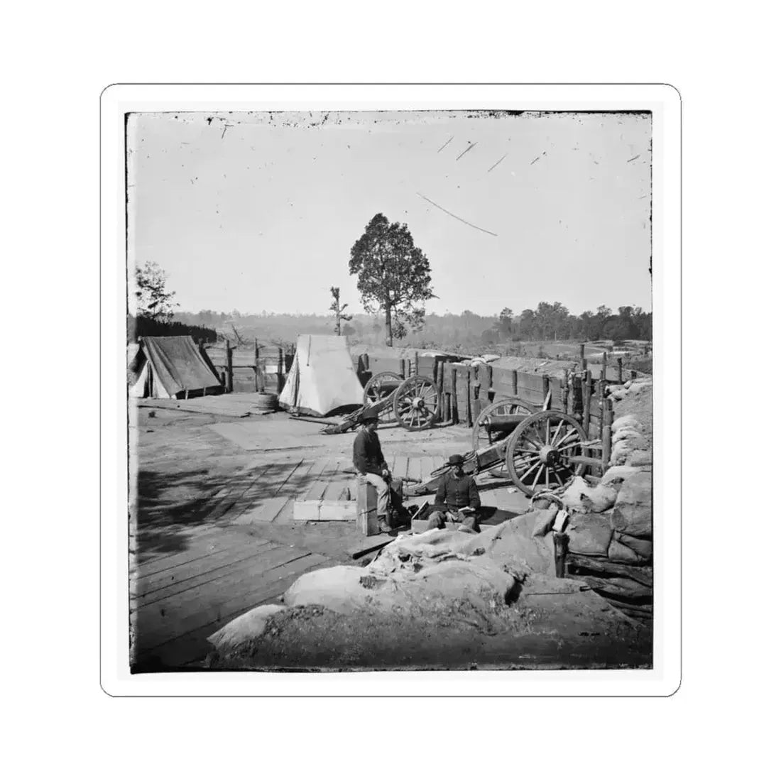 Atlanta, Georgia. Confederate Fort in Front of Atlanta-3 (U.S. Civil War) STICKER Vinyl Kiss-Cut Decal 6 Inch White - The Sticker Space