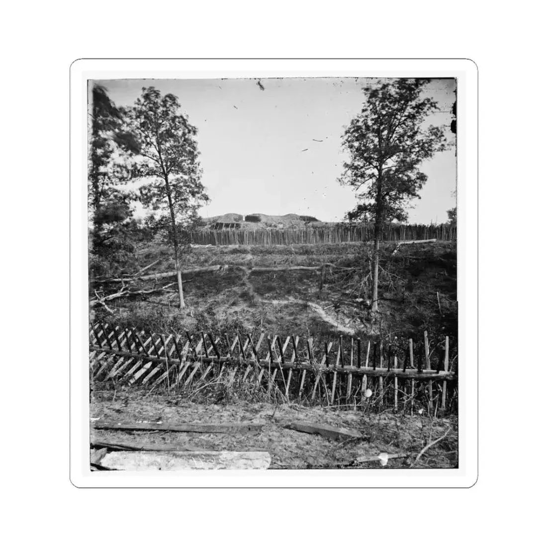 Atlanta, Georgia. Confederate Fortifications(2) (U.S. Civil War) STICKER Vinyl Kiss-Cut Decal 3 Inch White - The Sticker Space