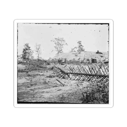 Atlanta, Georgia. Confederate Fortifications. (Shown Is Barnard's Wagon and Portable Darkroom) (U.S. Civil War) STICKER Vinyl Kiss-Cut Decal 2 Inch White - The Sticker Space