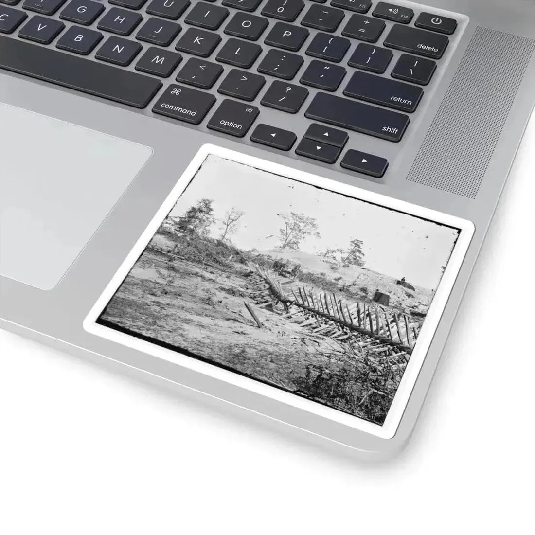 Atlanta, Georgia. Confederate Fortifications. (Shown Is Barnard's Wagon and Portable Darkroom) (U.S. Civil War) STICKER Vinyl Kiss-Cut Decal - The Sticker Space