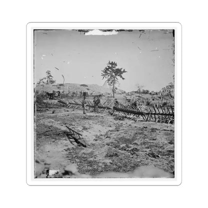 Atlanta, Georgia. Confederate Fortifications (Shown Is George N. Barnard, Photographer and His Dark Room) (U.S. Civil War) STICKER Vinyl Kiss-Cut Decal 3 Inch White - The Sticker Space