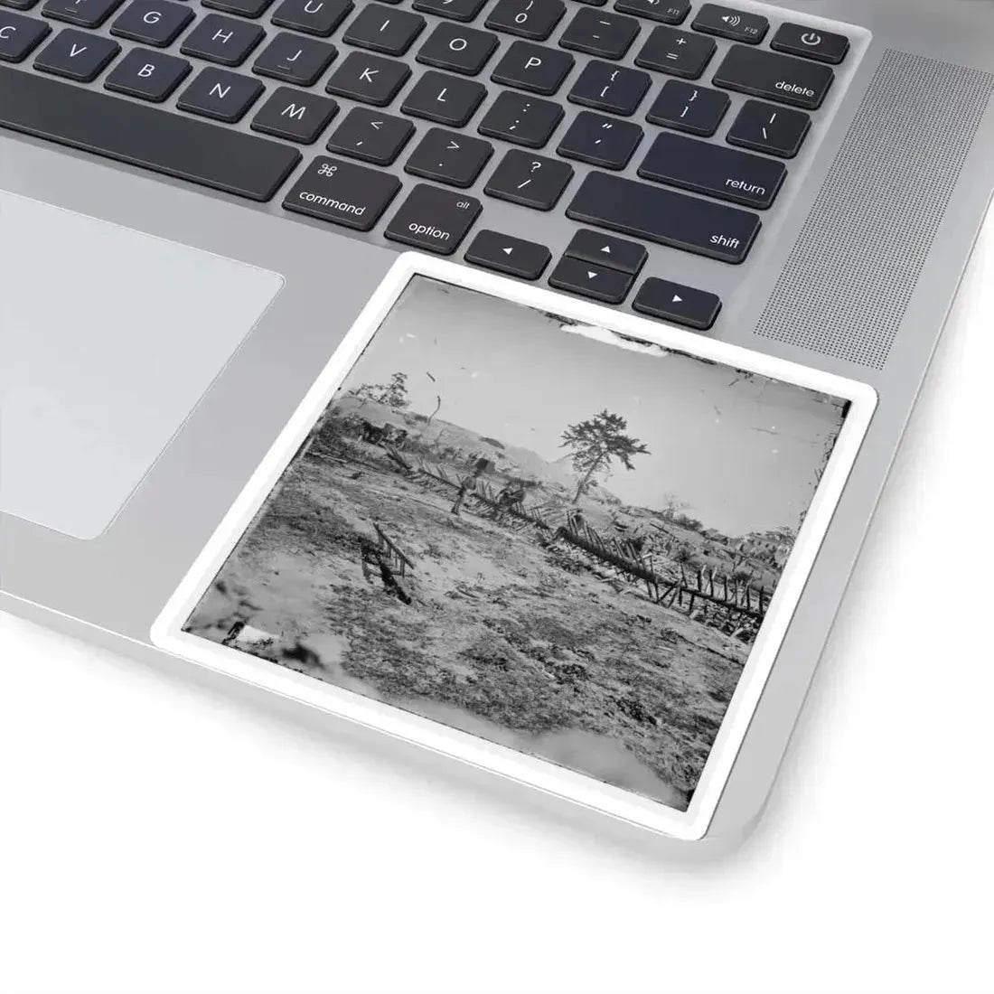 Atlanta, Georgia. Confederate Fortifications (Shown Is George N. Barnard, Photographer and His Dark Room) (U.S. Civil War) STICKER Vinyl Kiss-Cut Decal - The Sticker Space